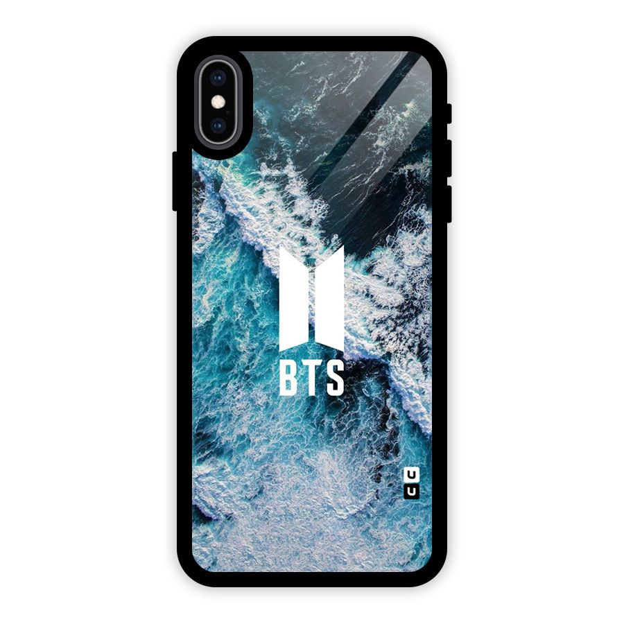 BTS Ocean Waves Glass Back Case for iPhone XS Max