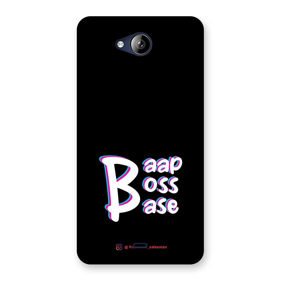 Baap Boss Base Black Back Case for Canvas Play Q355