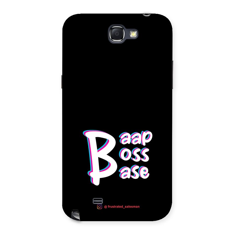Baap Boss Base Black Back Case for Galaxy Note 2