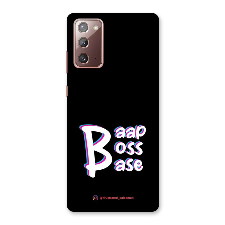 Baap Boss Base Black Back Case for Galaxy Note 20