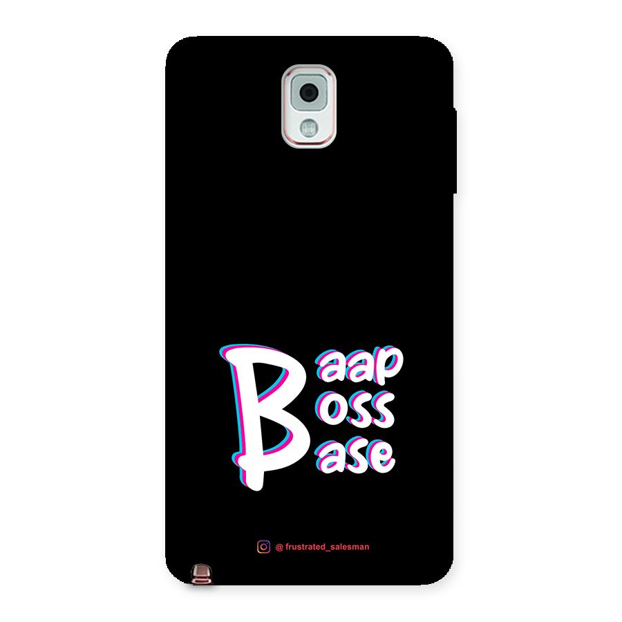 Baap Boss Base Black Back Case for Galaxy Note 3