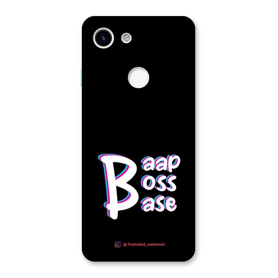 Baap Boss Base Black Back Case for Google Pixel 3