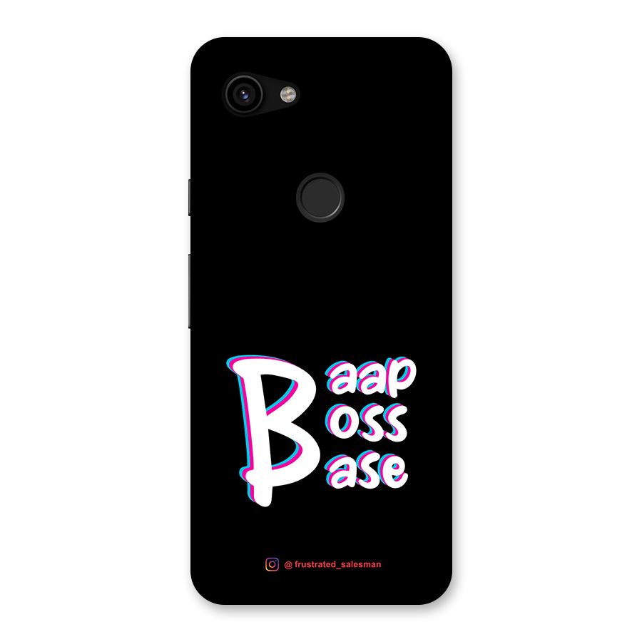 Baap Boss Base Black Back Case for Google Pixel 3a