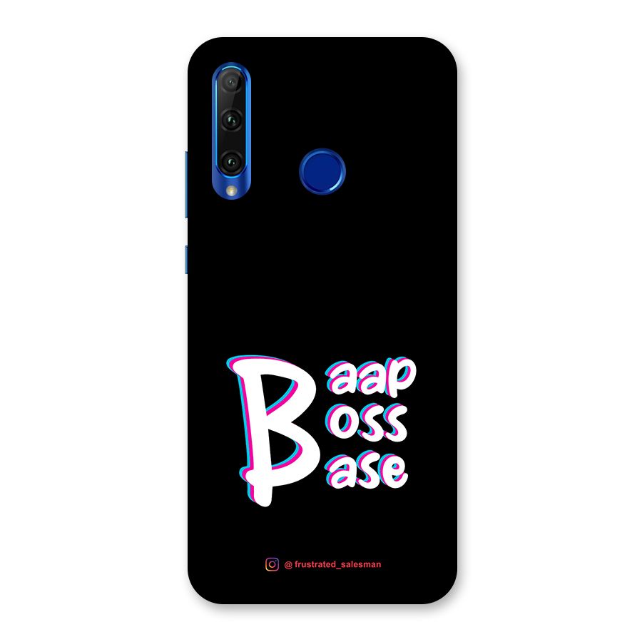 Baap Boss Base Black Back Case for Honor 20i