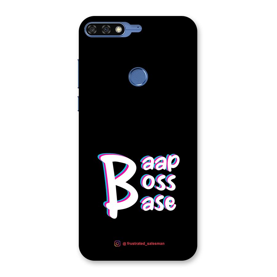 Baap Boss Base Black Back Case for Honor 7C