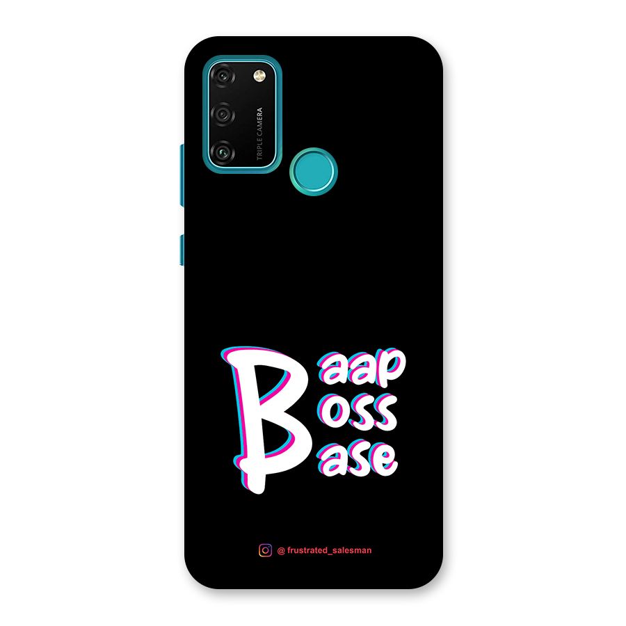 Baap Boss Base Black Back Case for Honor 9A