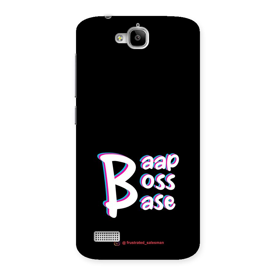 Baap Boss Base Black Back Case for Honor Holly
