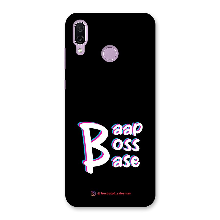 Baap Boss Base Black Back Case for Honor Play
