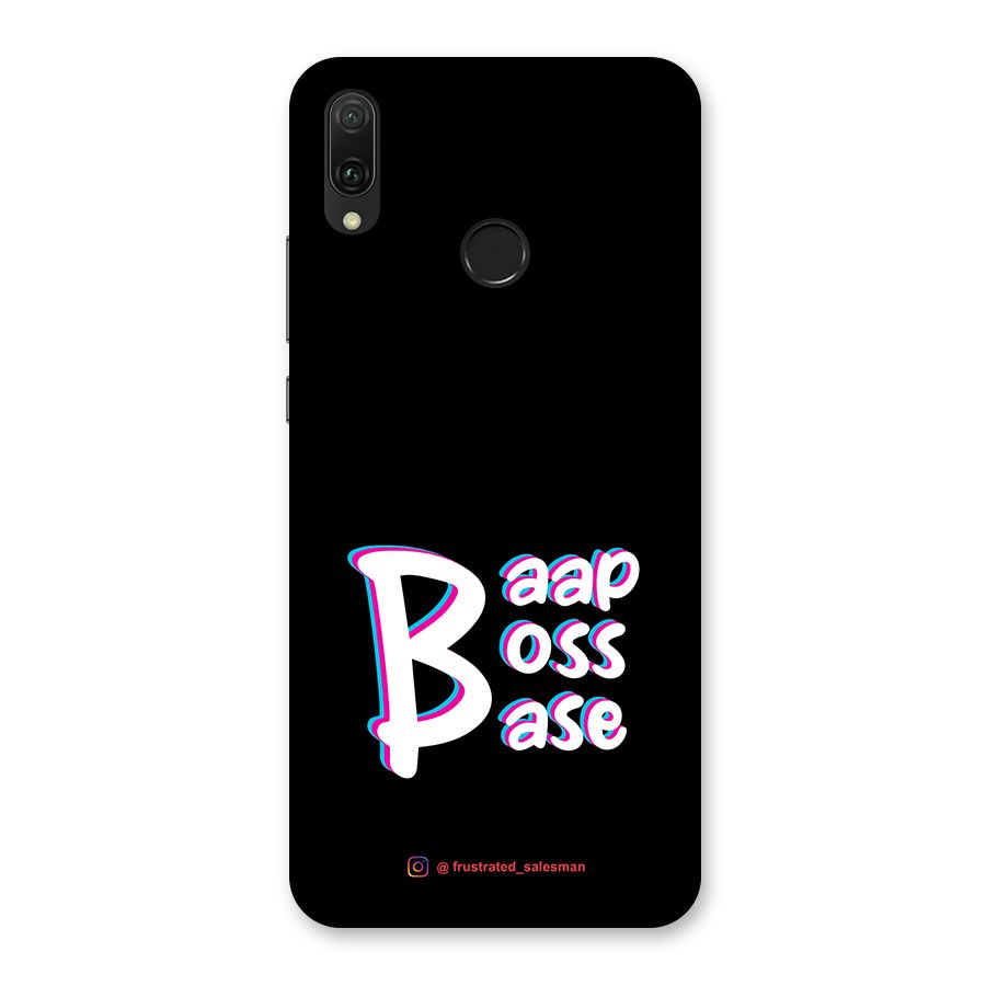 Baap Boss Base Black Back Case for Huawei Y9 (2019)