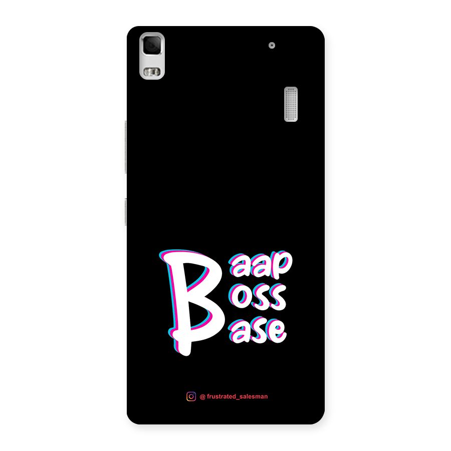 Baap Boss Base Black Back Case for Lenovo A7000