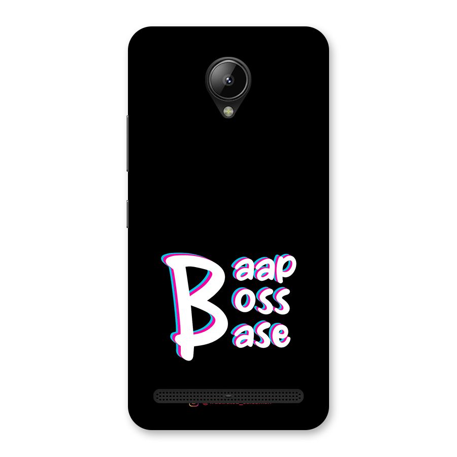 Baap Boss Base Black Back Case for Lenovo C2