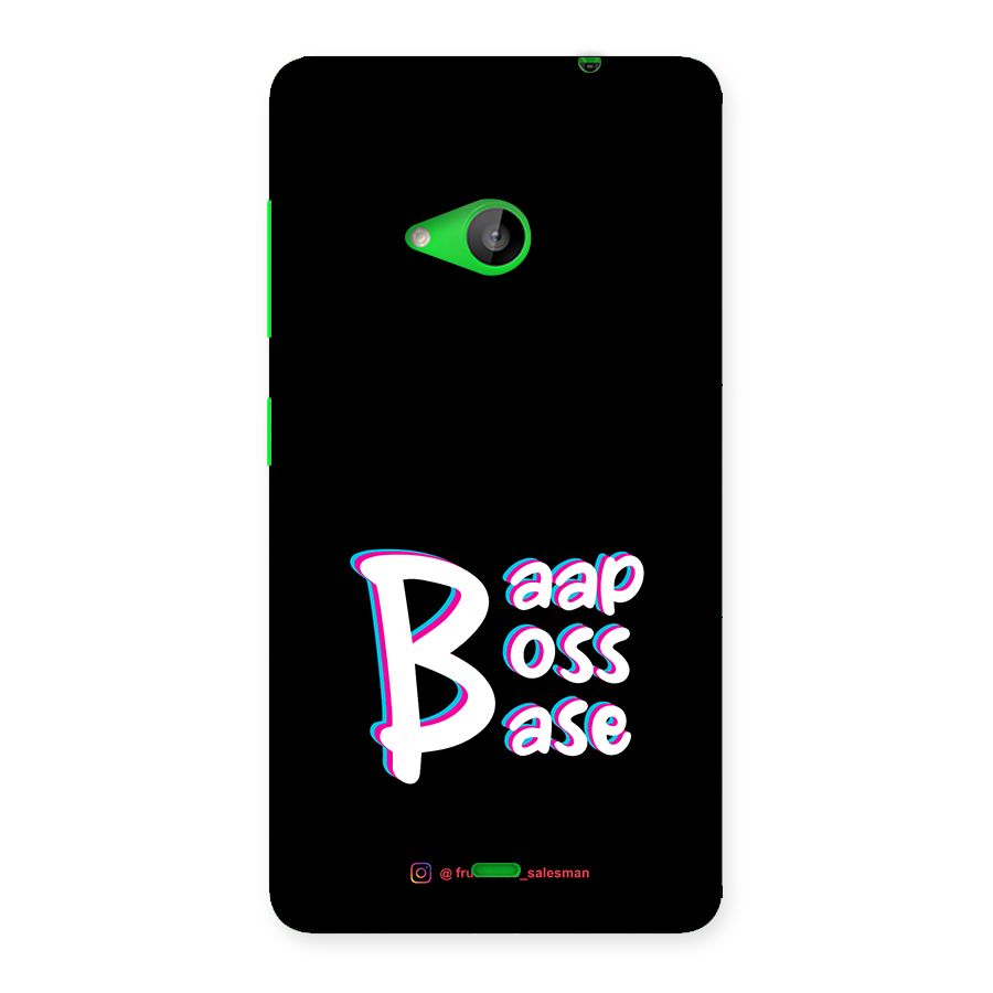 Baap Boss Base Black Back Case for Lumia 535
