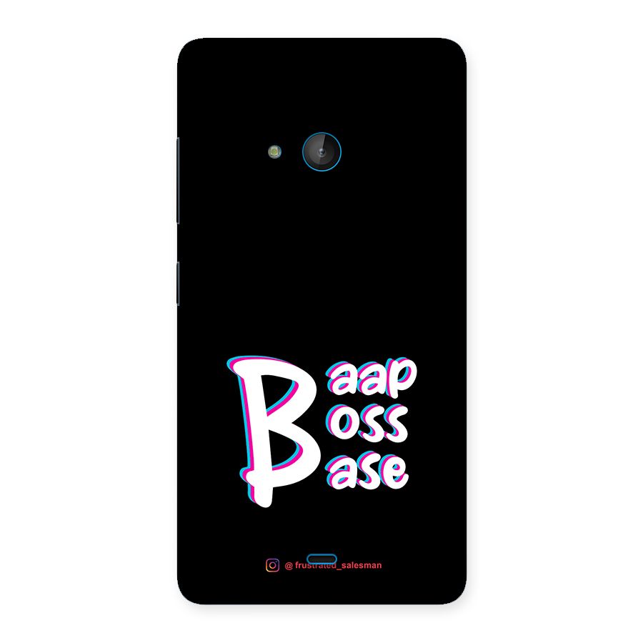 Baap Boss Base Black Back Case for Lumia 540
