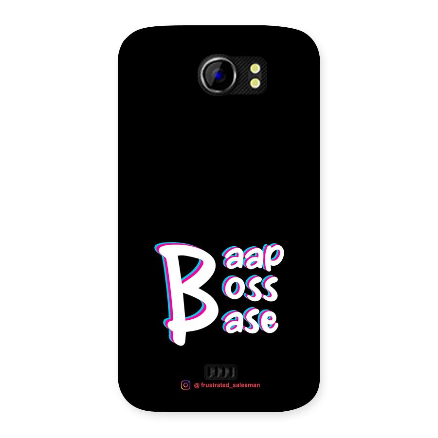 Baap Boss Base Black Back Case for Micromax Canvas 2 A110