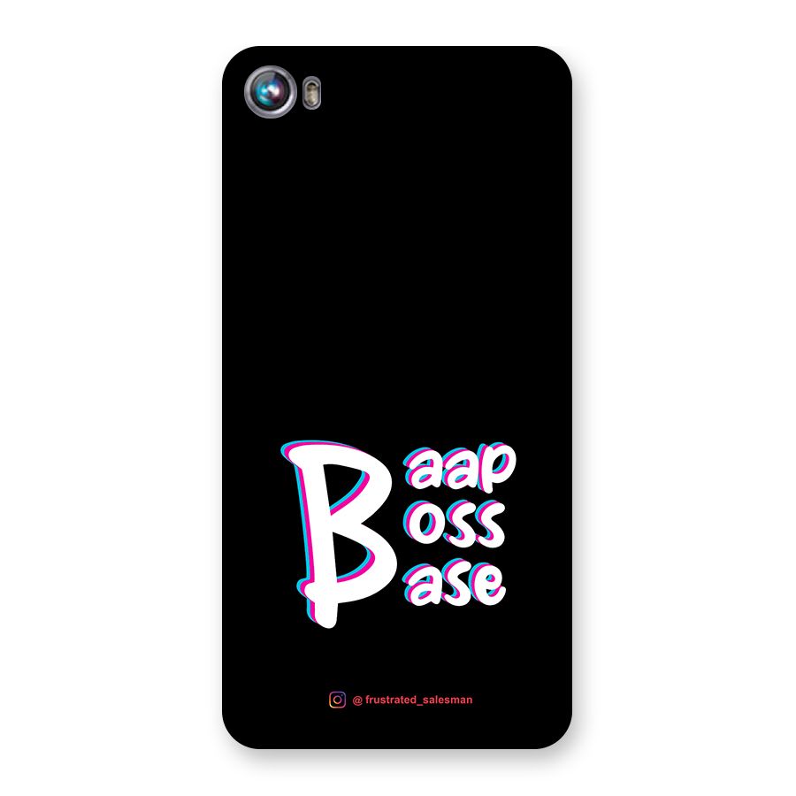 Baap Boss Base Black Back Case for Micromax Canvas Fire 4 A107