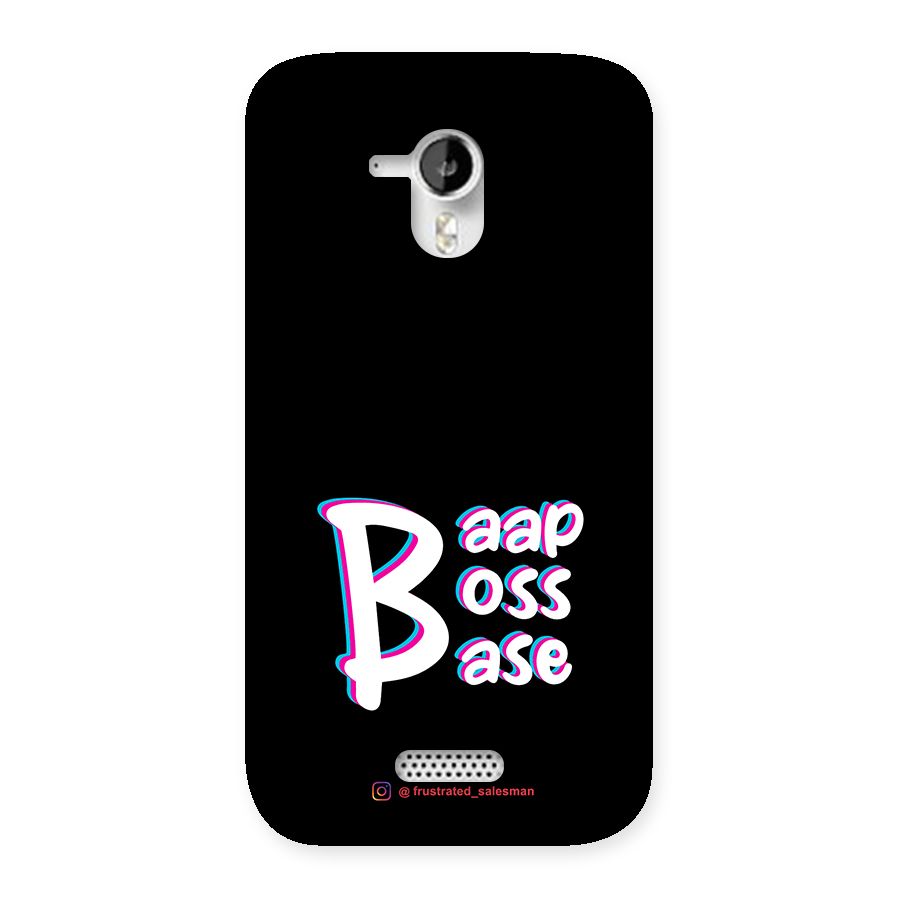 Baap Boss Base Black Back Case for Micromax Canvas HD A116