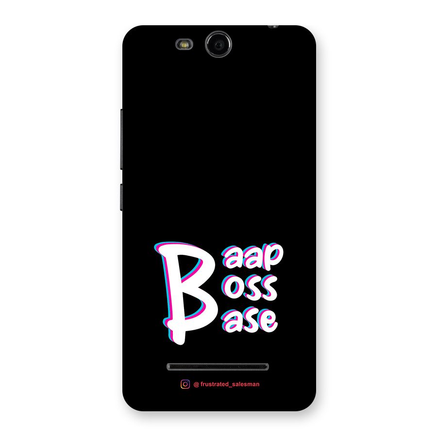 Baap Boss Base Black Back Case for Micromax Canvas Juice 3 Q392