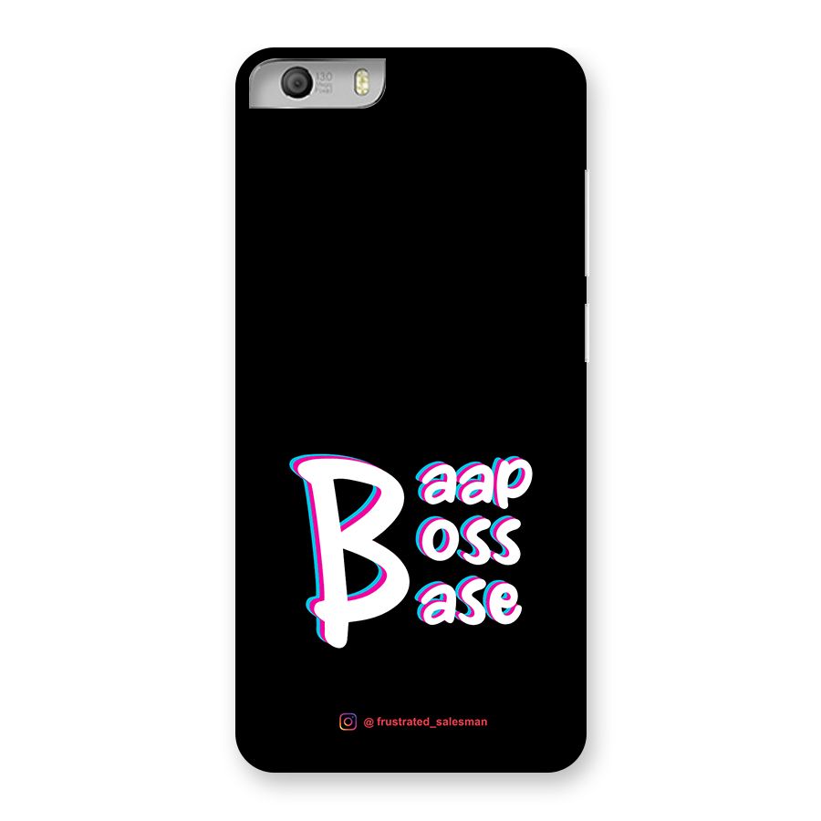 Baap Boss Base Black Back Case for Micromax Canvas Knight 2