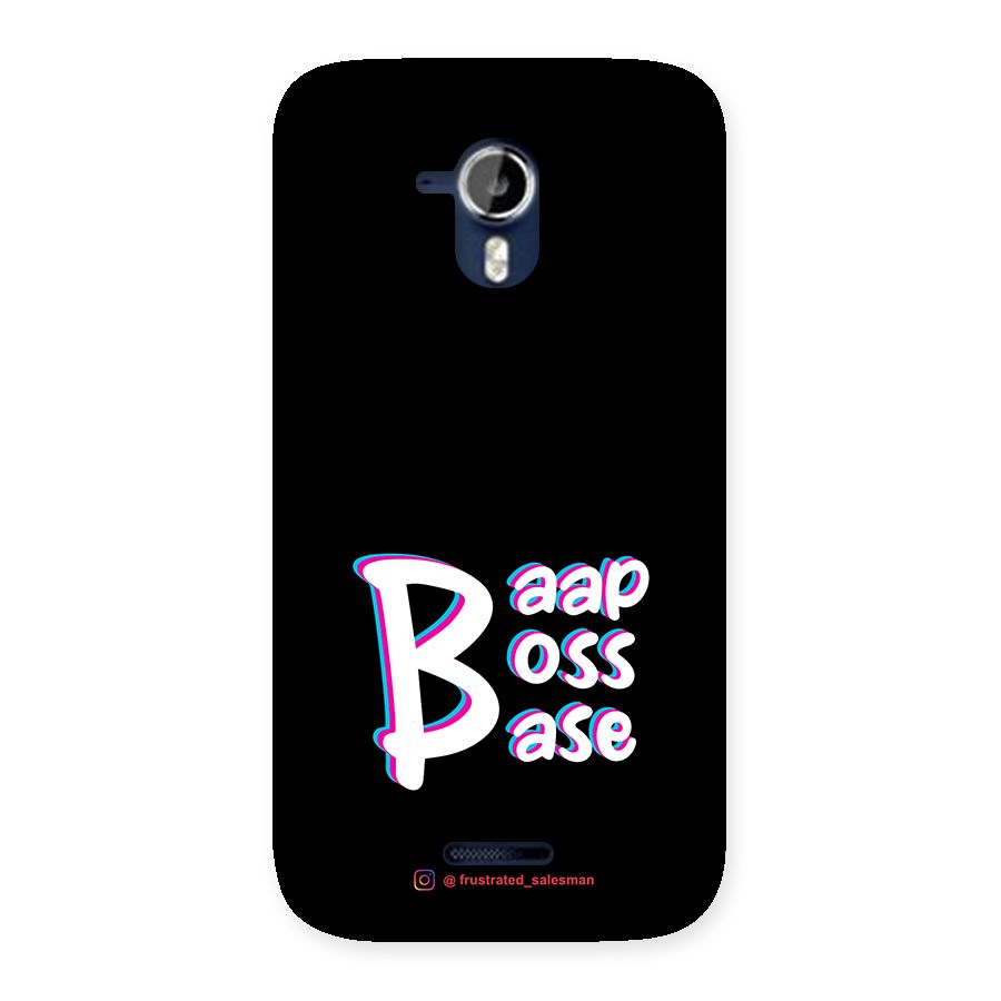 Baap Boss Base Black Back Case for Micromax Canvas Magnus A117