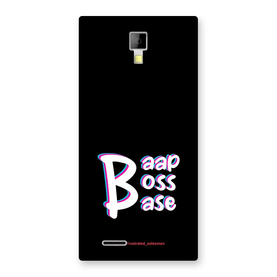Baap Boss Base Black Back Case for Micromax Canvas Xpress A99