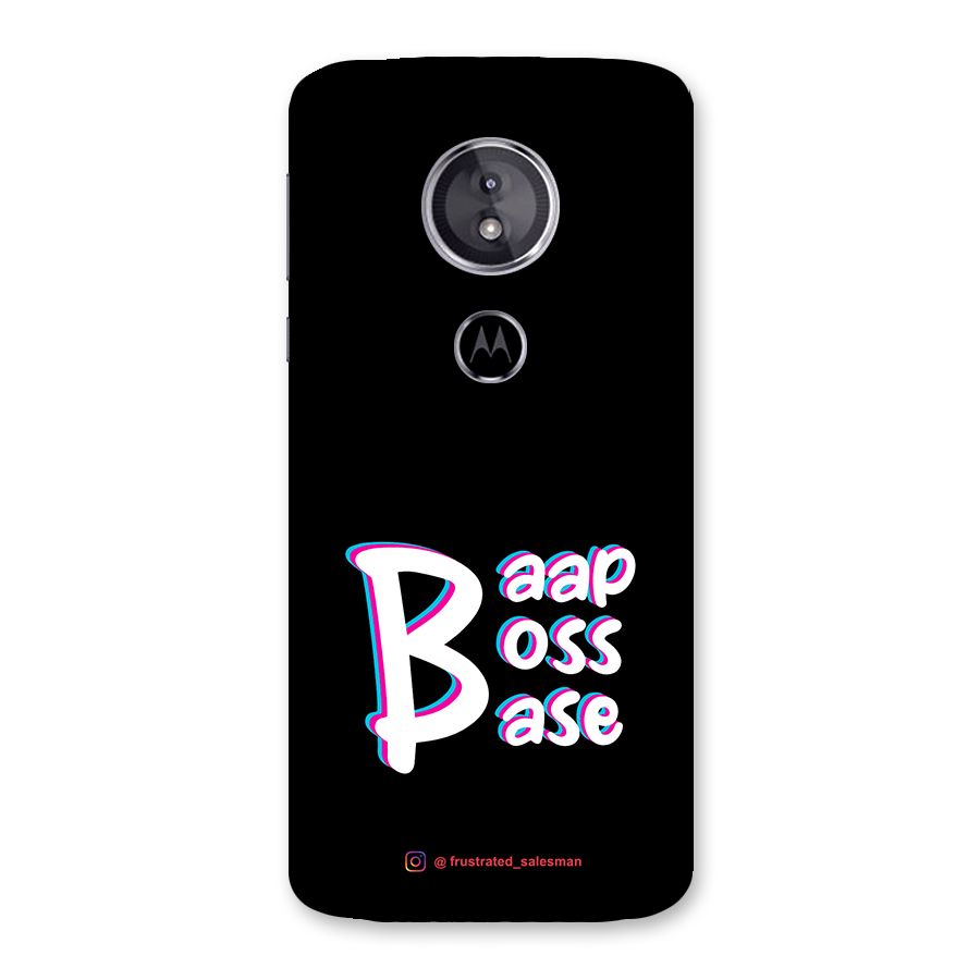 Baap Boss Base Black Back Case for Moto E5