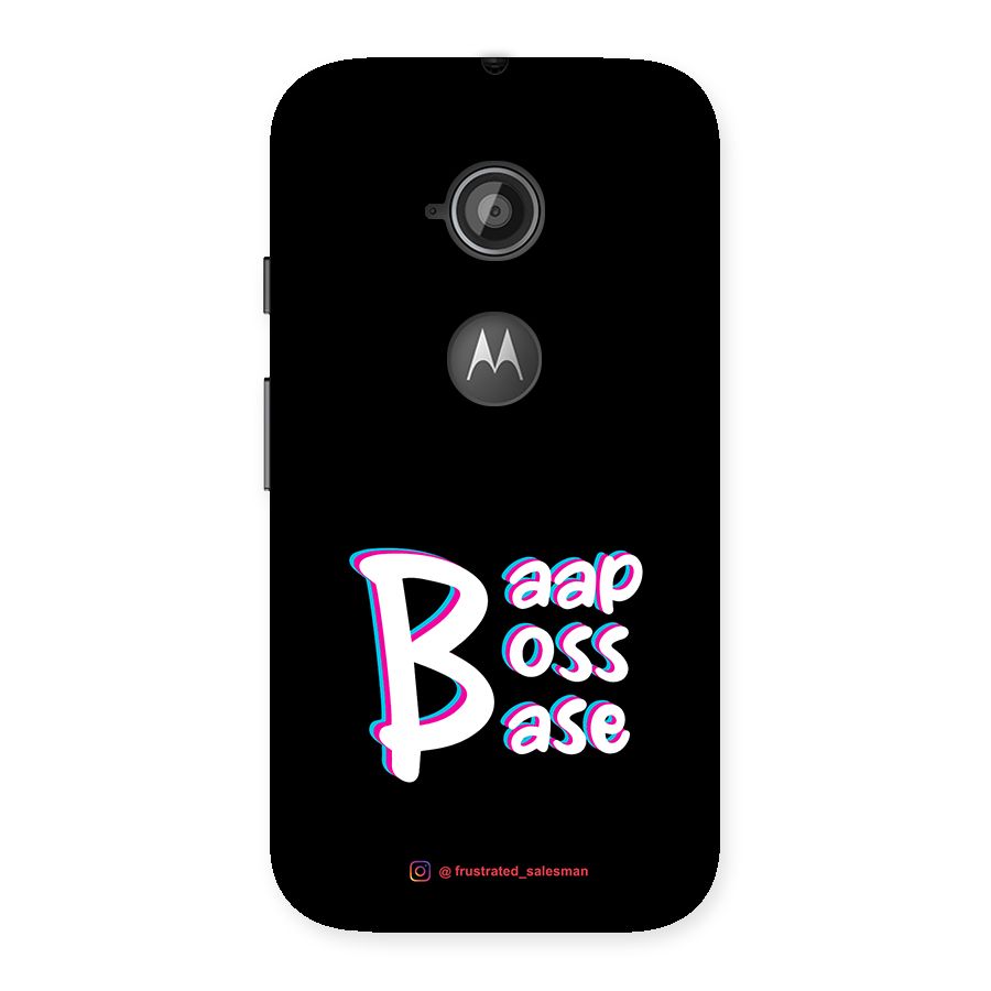 Baap Boss Base Black Back Case for Moto E 2nd Gen