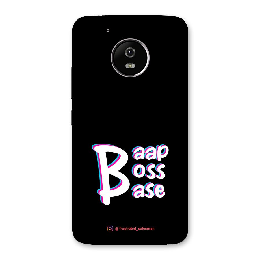 Baap Boss Base Black Back Case for Moto G5