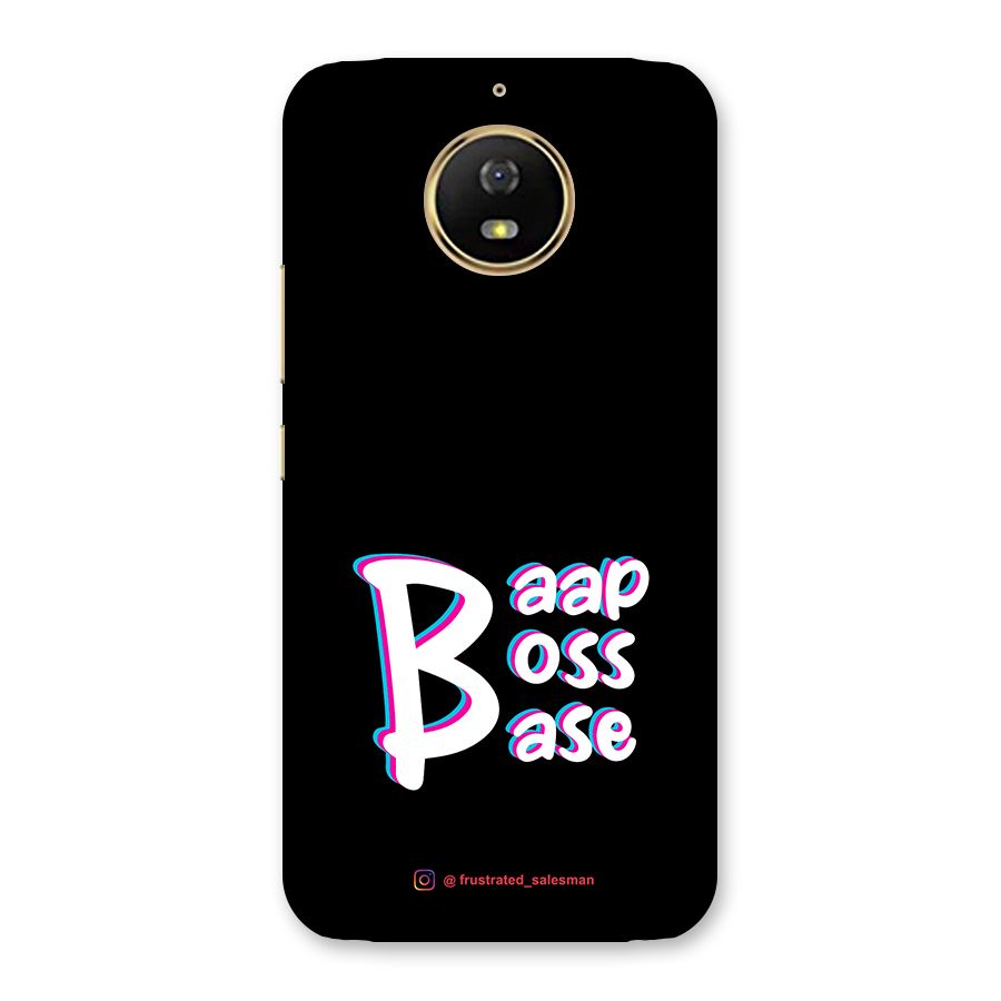 Baap Boss Base Black Back Case for Moto G5s