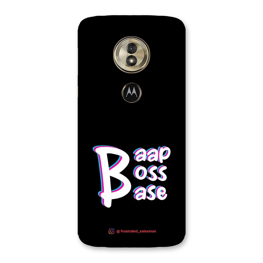 Baap Boss Base Black Back Case for Moto G6 Play