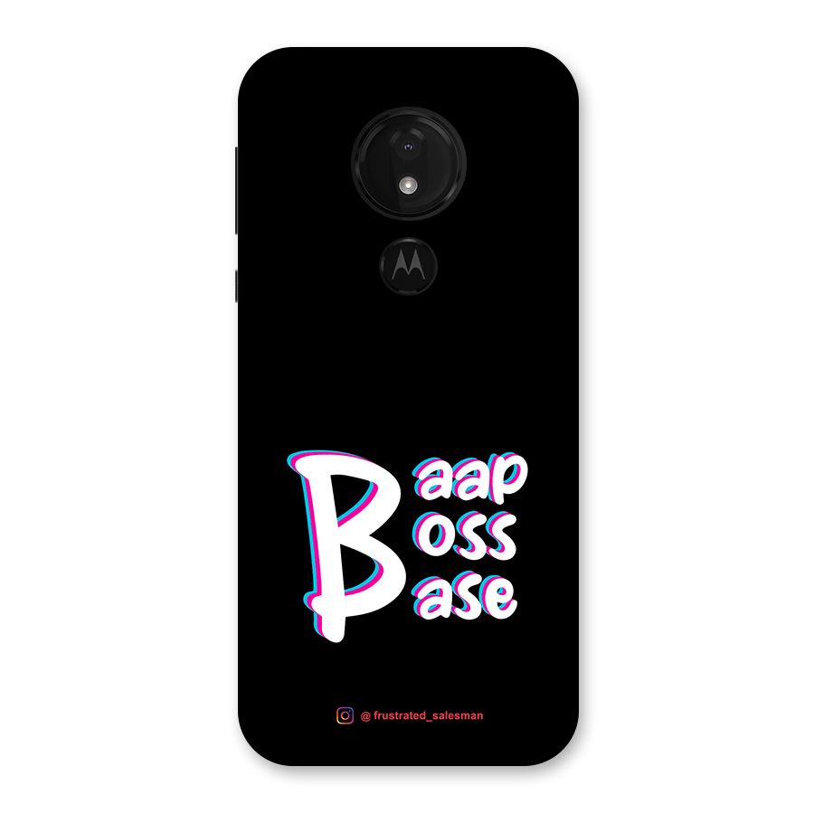 Baap Boss Base Black Back Case for Moto G7 Power