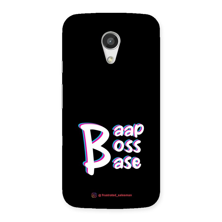 Baap Boss Base Black Back Case for Moto G 2nd Gen