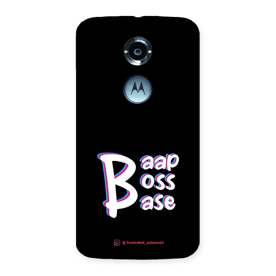 Baap Boss Base Black Back Case for Moto X 2nd Gen