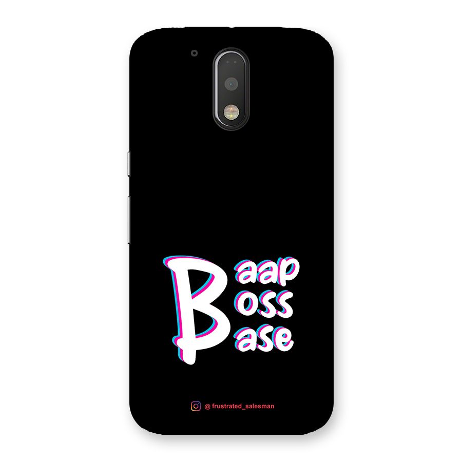 Baap Boss Base Black Back Case for Motorola Moto G4