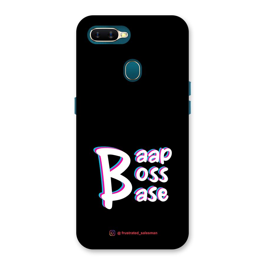 Baap Boss Base Black Back Case for Oppo A12
