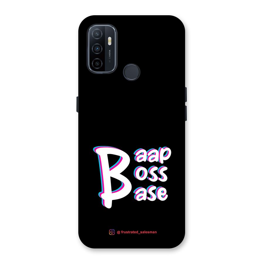 Baap Boss Base Black Back Case for Oppo A32