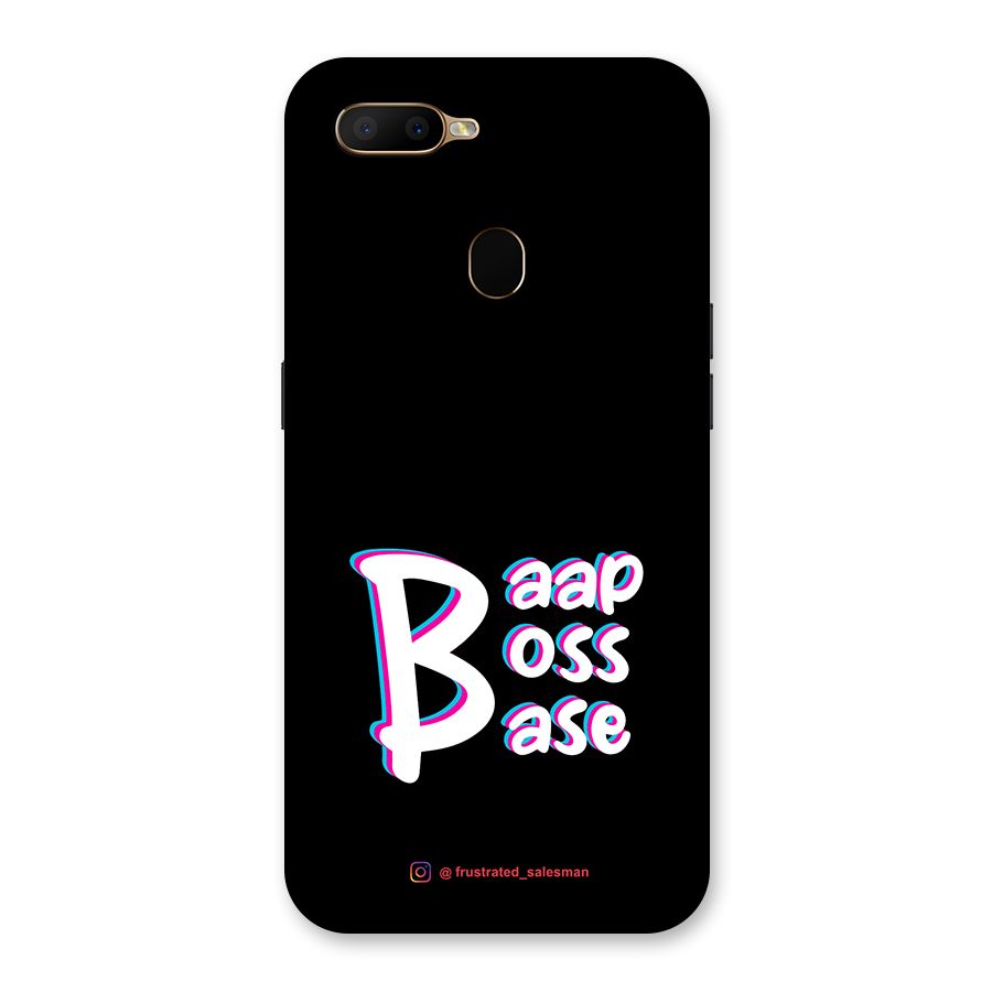Baap Boss Base Black Back Case for Oppo A5s