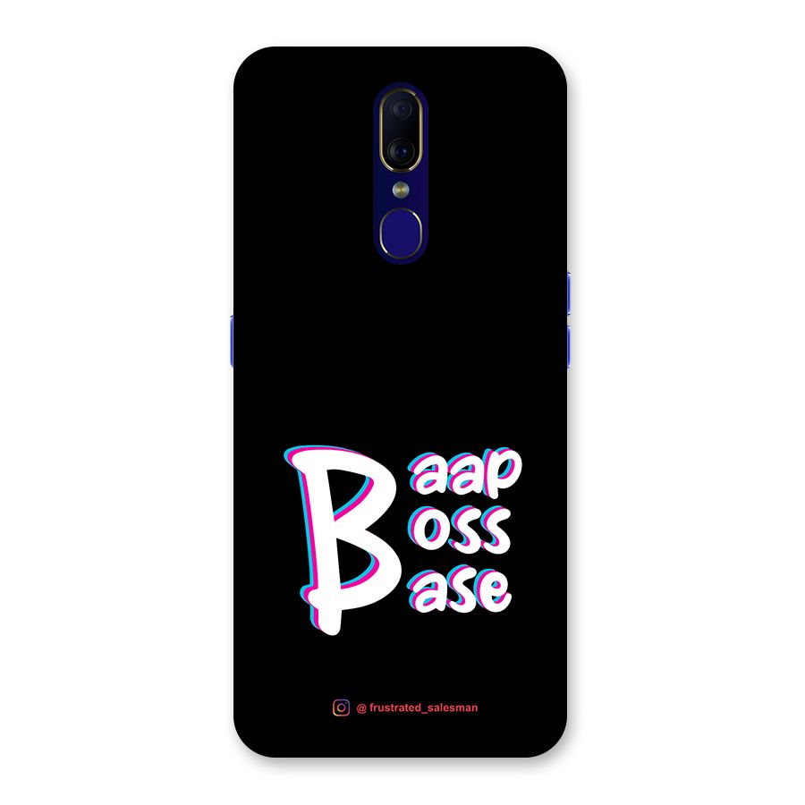 Baap Boss Base Black Back Case for Oppo F11