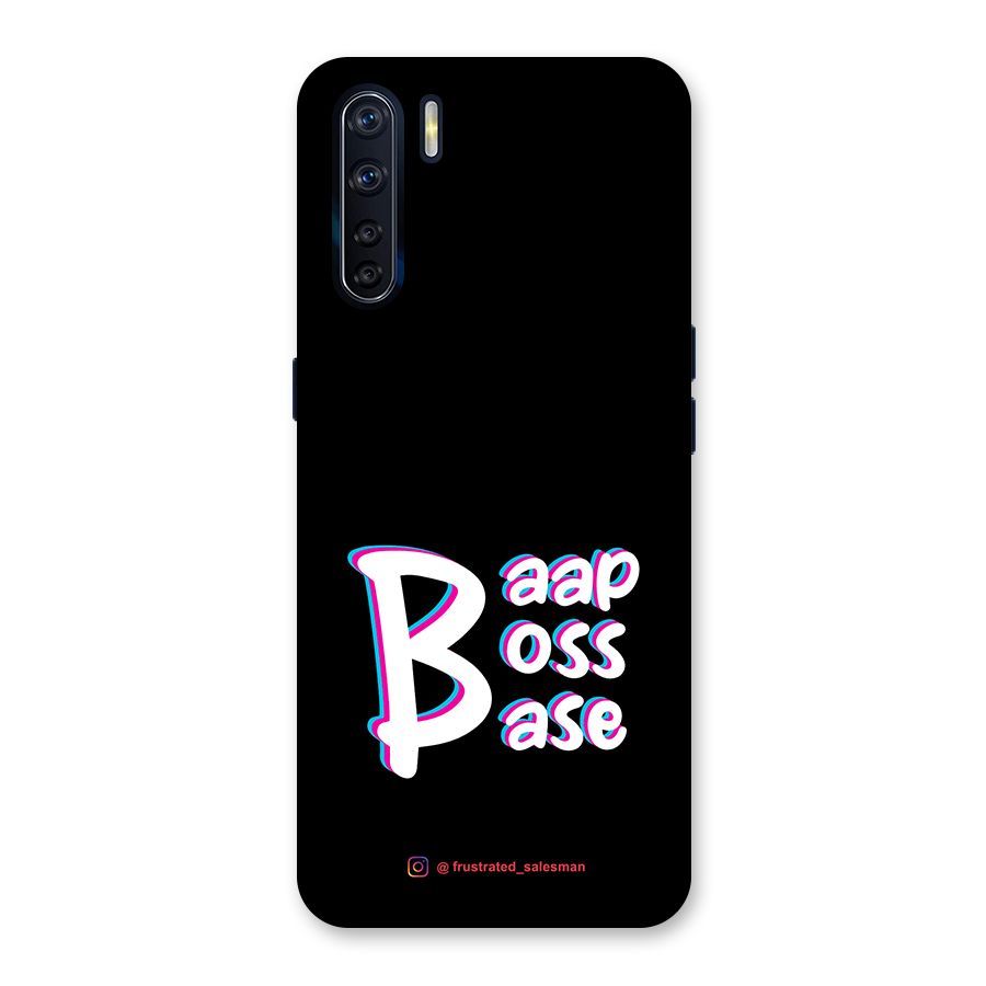 Baap Boss Base Black Back Case for Oppo F15