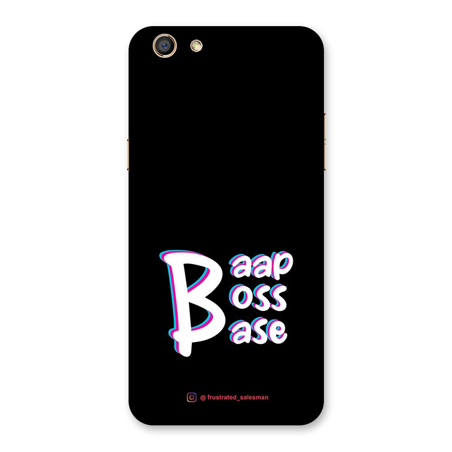 Baap Boss Base Black Back Case for Oppo F3
