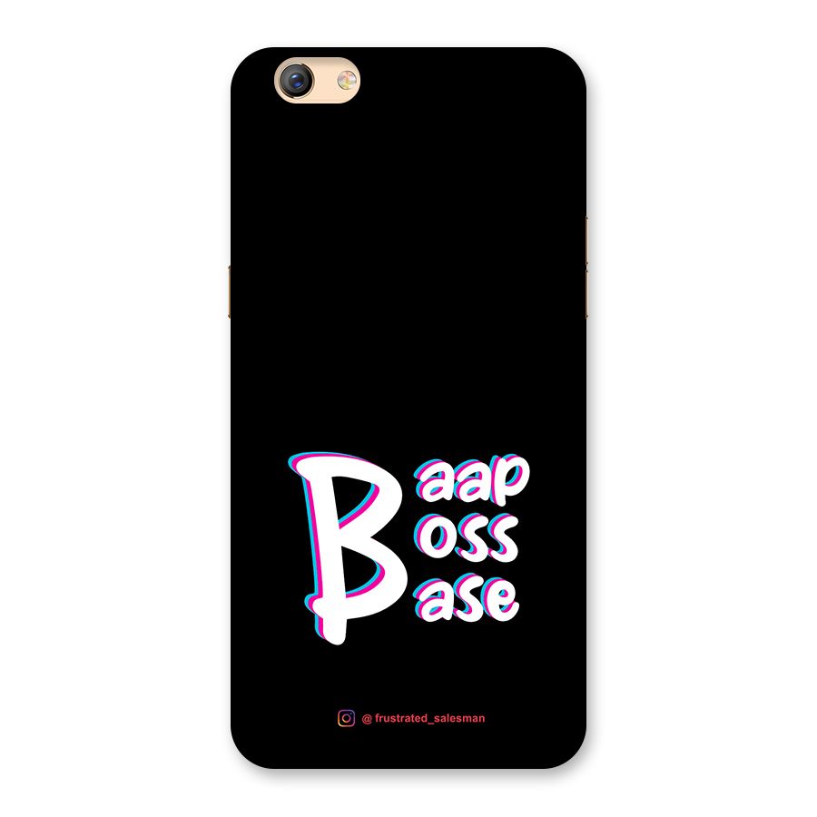 Baap Boss Base Black Back Case for Oppo F3 Plus
