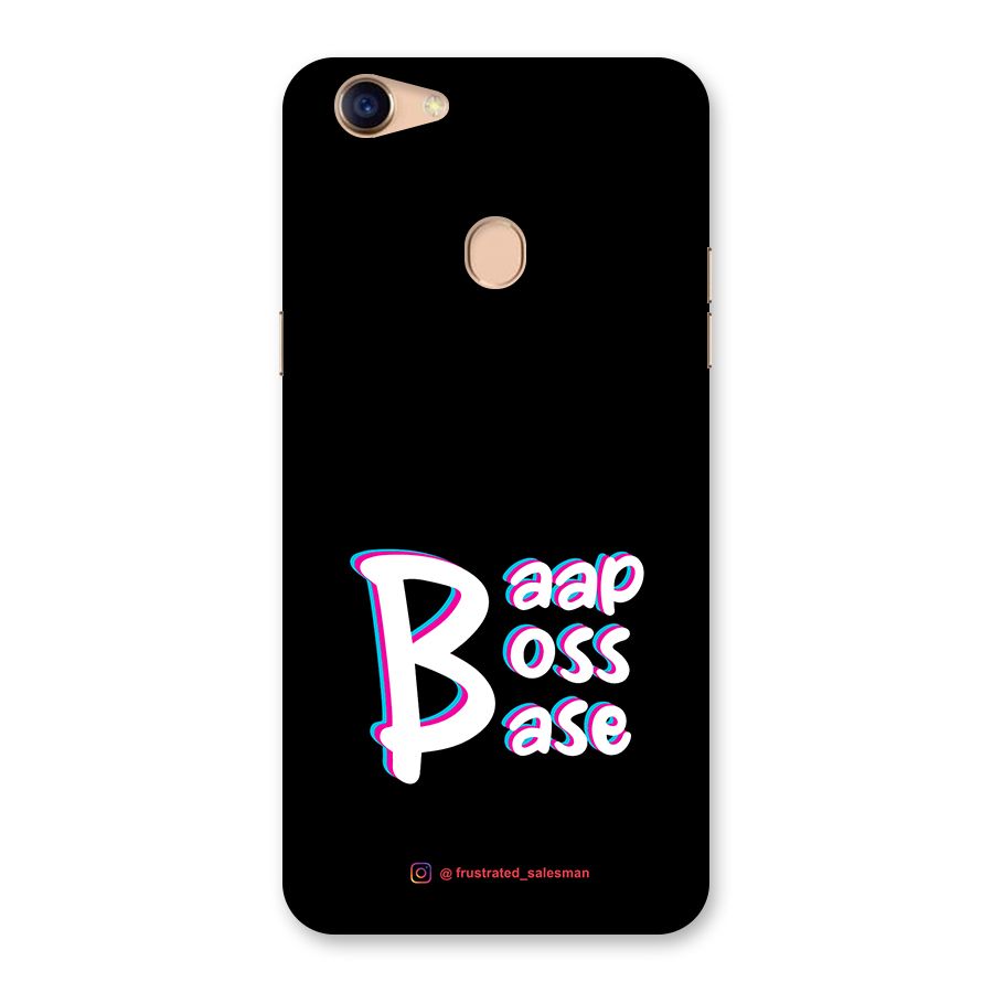 Baap Boss Base Black Back Case for Oppo F5