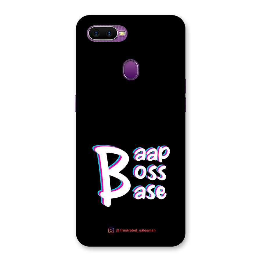 Baap Boss Base Black Back Case for Oppo F9
