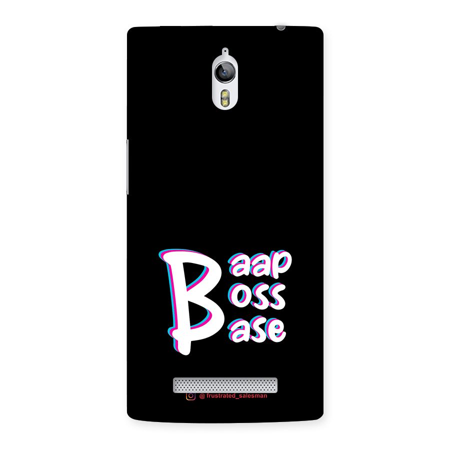 Baap Boss Base Black Back Case for Oppo Find 7