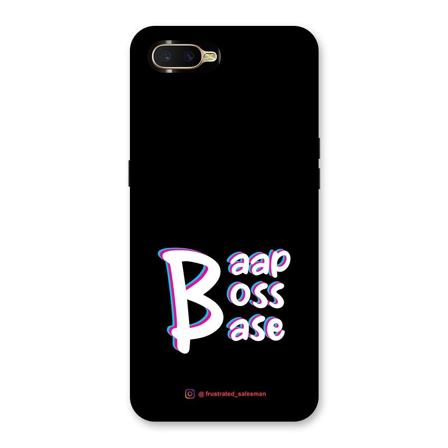 Baap Boss Base Black Back Case for Oppo K1