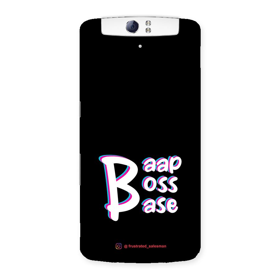 Baap Boss Base Black Back Case for Oppo N1