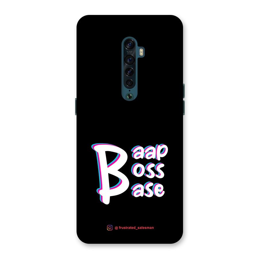 Baap Boss Base Black Back Case for Oppo Reno2