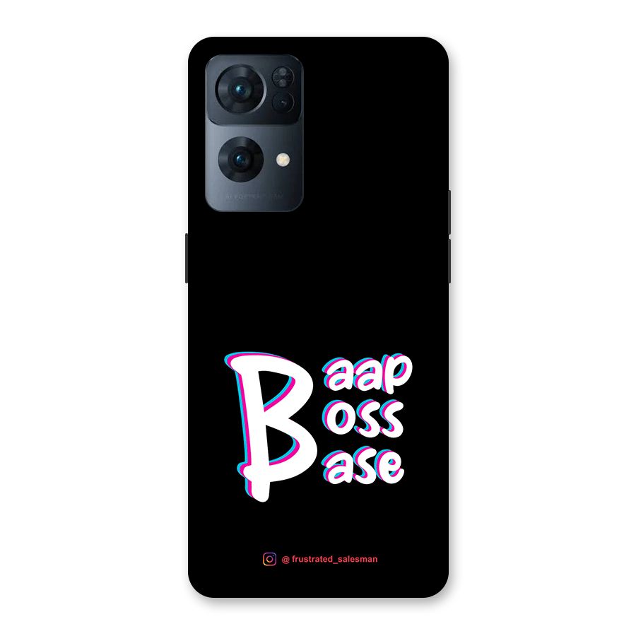 Baap Boss Base Black Back Case for Oppo Reno7 Pro 5G