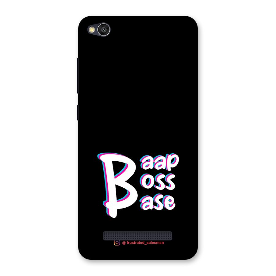 Baap Boss Base Black Back Case for Redmi 4A