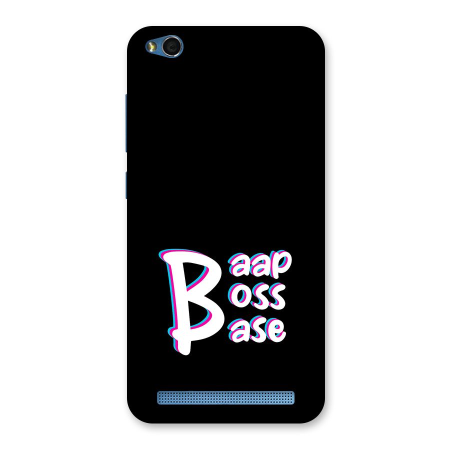 Baap Boss Base Black Back Case for Redmi 5A