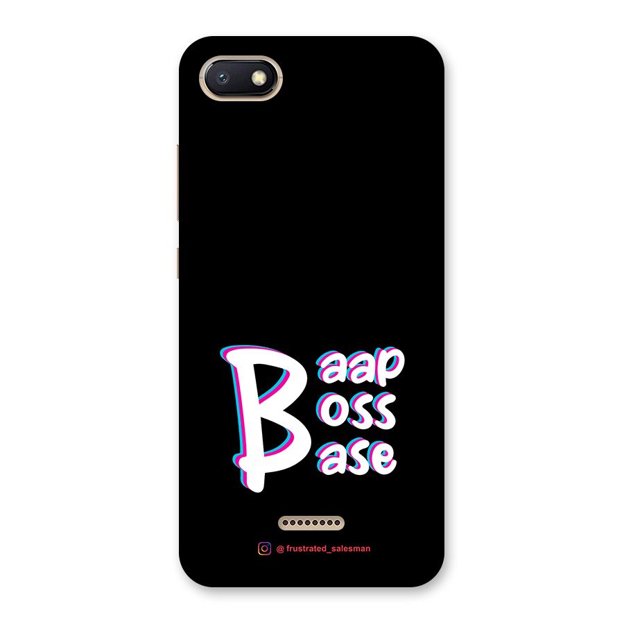 Baap Boss Base Black Back Case for Redmi 6A